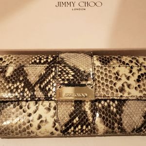 NWT Authentic Jimmy Choo metallic Leah Wallet